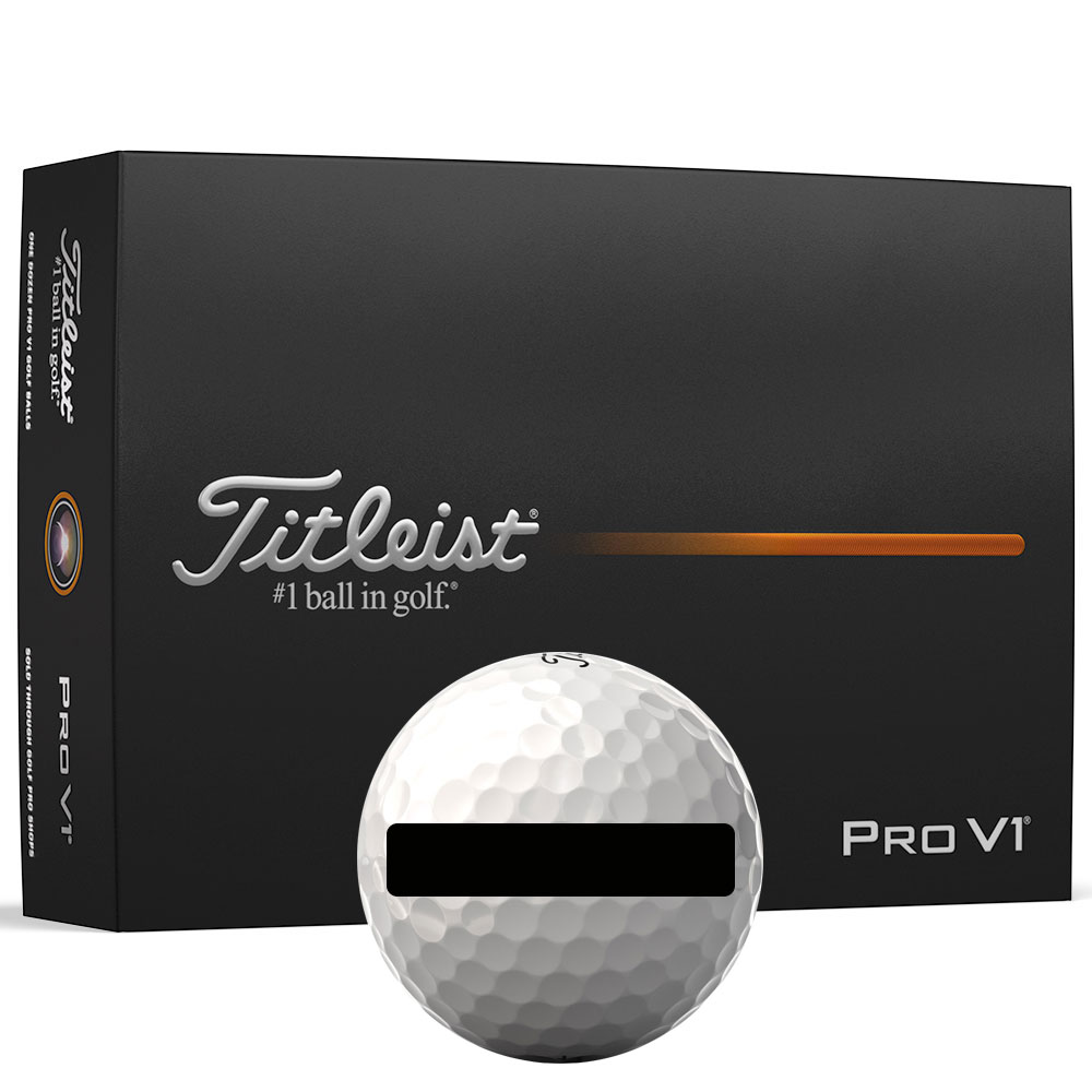 Titleist ProV1 Field Print (sort overtryk)